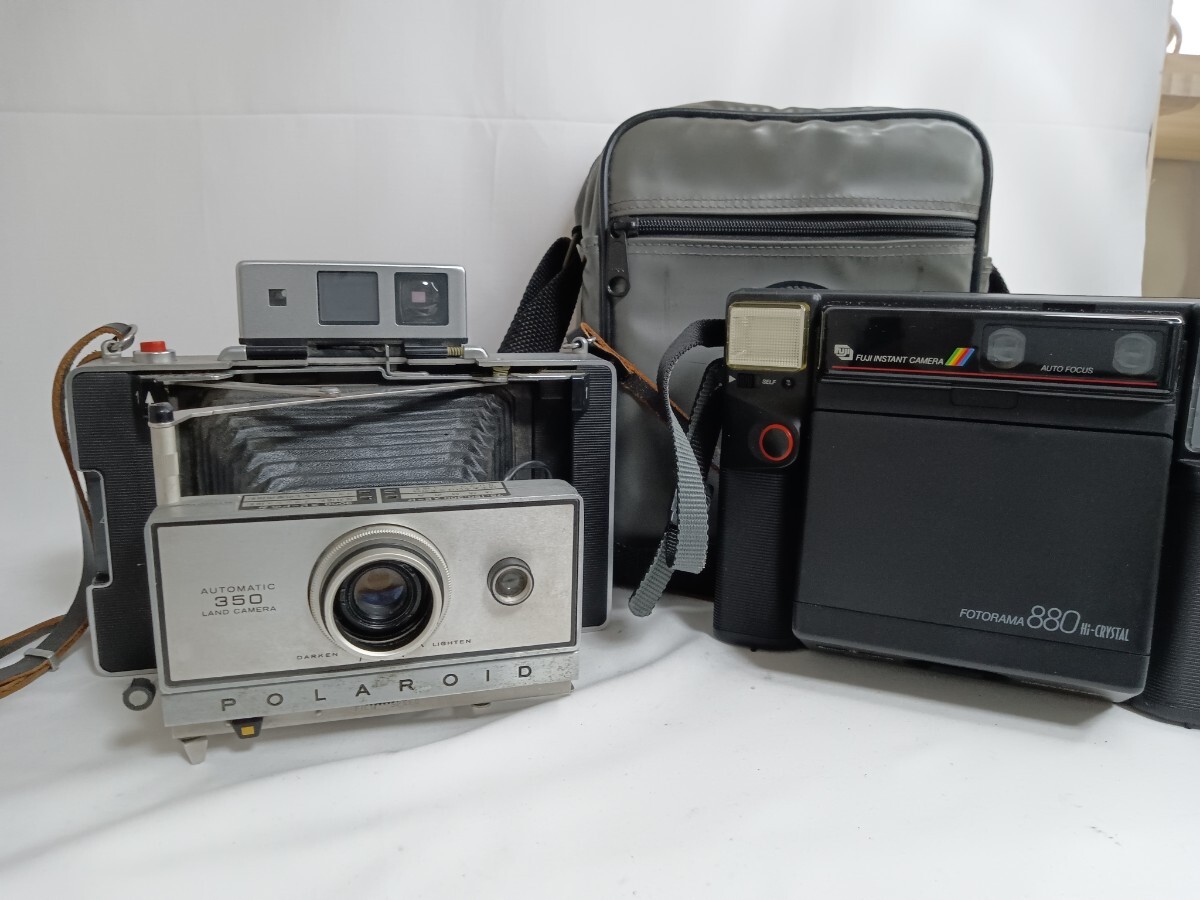 Fujifilm 富士フィルム FOTORAMA 880 Hi-CRYSTAL + Polaroid ポラロイド AUTOMATIC 350 LAND CAMERA 2点セット　T26