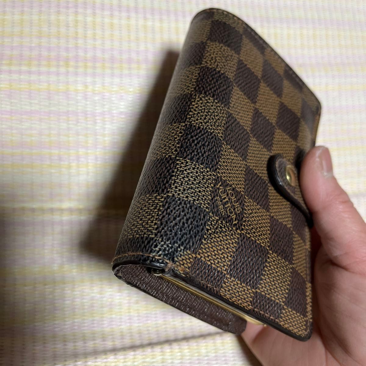 ルイヴィトン ダミエ ポルトモネビエ ヴィエノワ がま口 二つ折り財布 LOUIS VUITTON