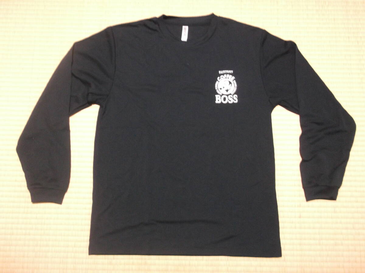 ☆サントリー BOSS ロングTシャツ 長袖 ネイビー（L)　ボスジャン☆_画像3