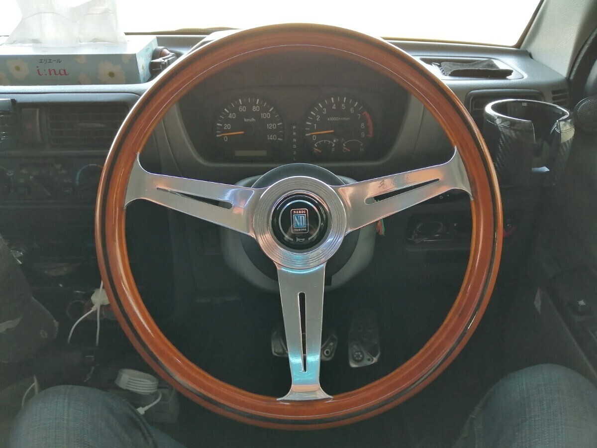 【送料込み】NARDI CLASSIC WOOD ナルディ クラシック ウッドステアリング ホーンボタン ボス スペーサー付きの画像1