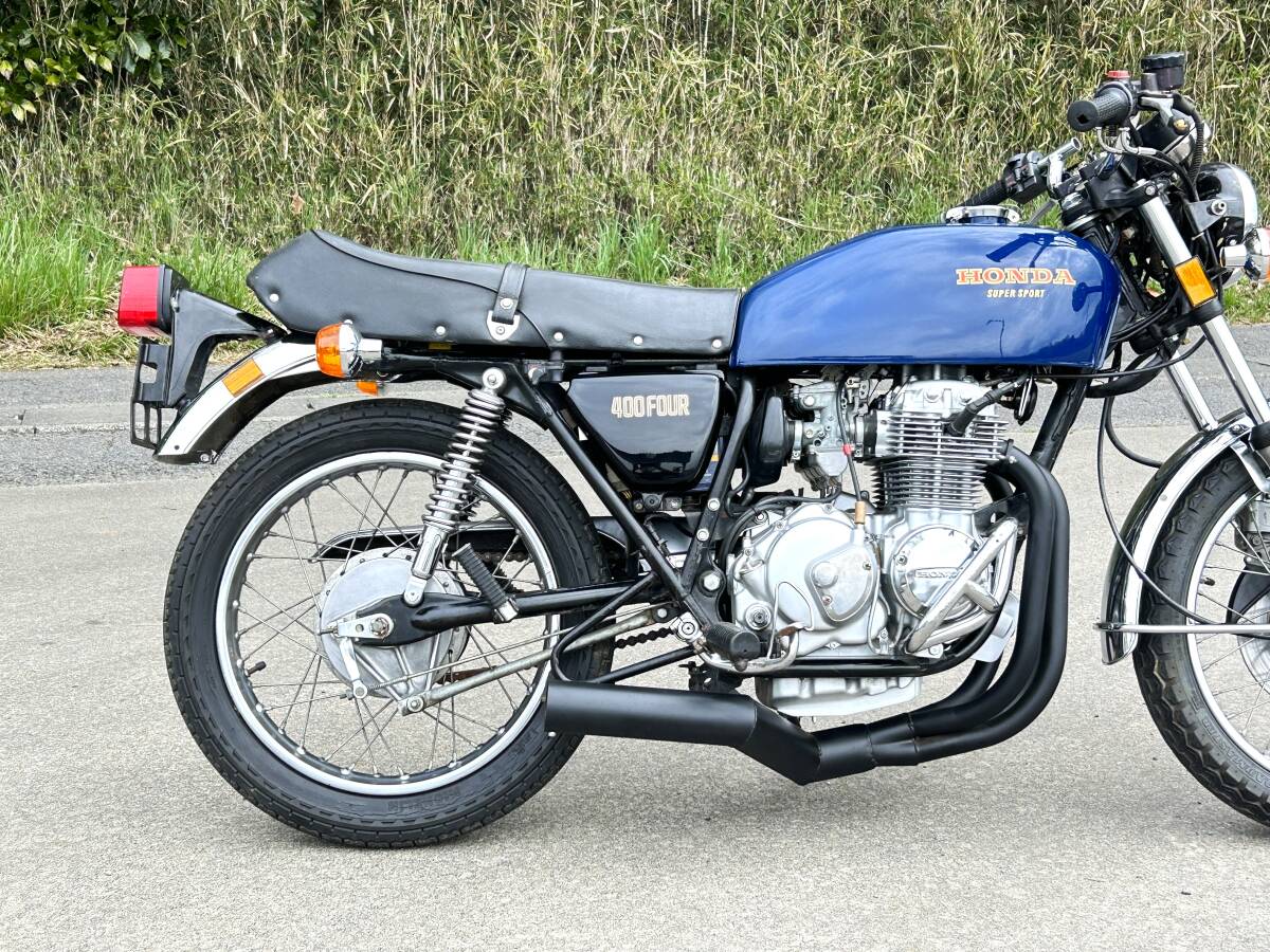 ☆CB400Four☆ホンダ名車☆車体綺麗タイヤ程度上 ブルーカラー エンジンブレーキ電気系作動確認済 HONDA ヨンフォア 旧車 絶版車 の画像6