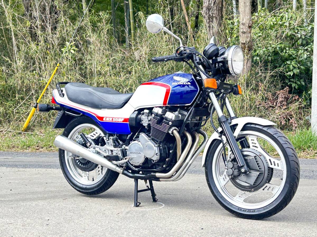 ☆CBX550F☆車体綺麗タイヤ程度上☆ノーマル青白カラー エンジンブレーキ電気系作動確認済 ホンダ旧車絶版車 HONDA CBX400Fの画像7