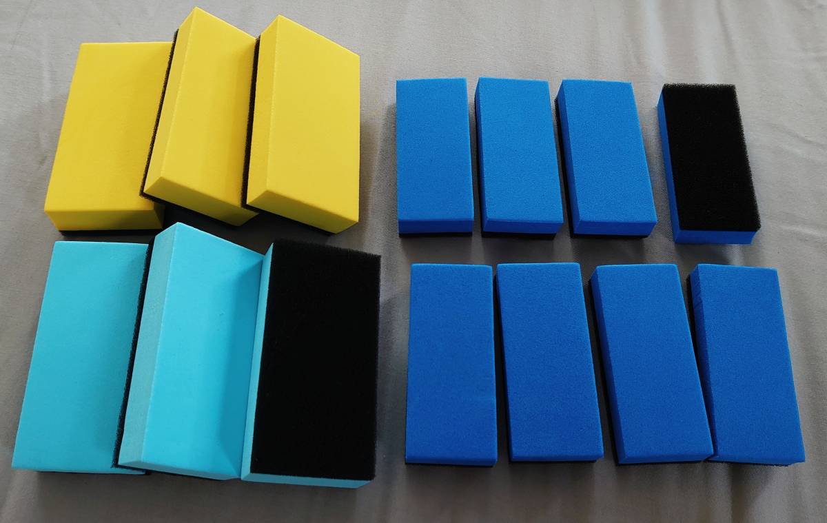  easy to use large small 14 piece set * colorful *EVA sponge * the glass coating ng* Compound grinding *u Logo scul removal 