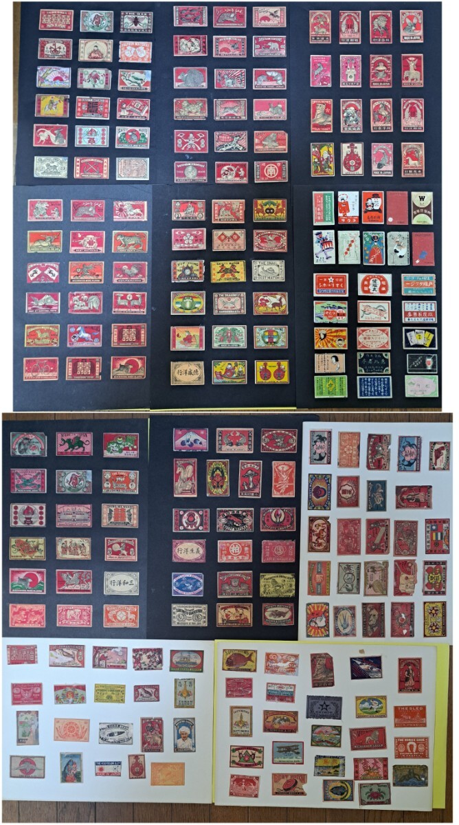  Meiji Match label 218 sheets rare goods matchbox war front .. love . house antique collection 