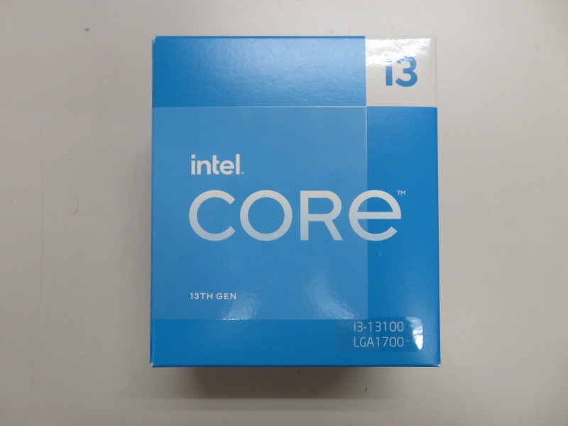 【ほぼ新品】Intel Corei3 13100(第13世代) 正規パッケージ（純正クーラー付き）数時間のみ使用_送料：商品説明の末尾に記載