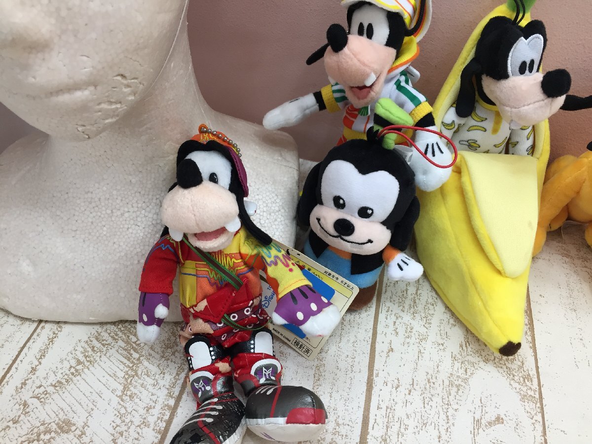 * Disney { unused goods equipped } Goofy Pluto goods 7 point soft toy badge fan cap another 2M39 [80]