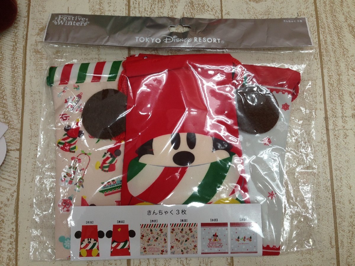 ◇ディズニー 《未開封品あり》クリスマスグッズ 6点 ミッキー ミニー ぬいぐるみ 巾着 シュシュほか 4P58 【80】_画像2