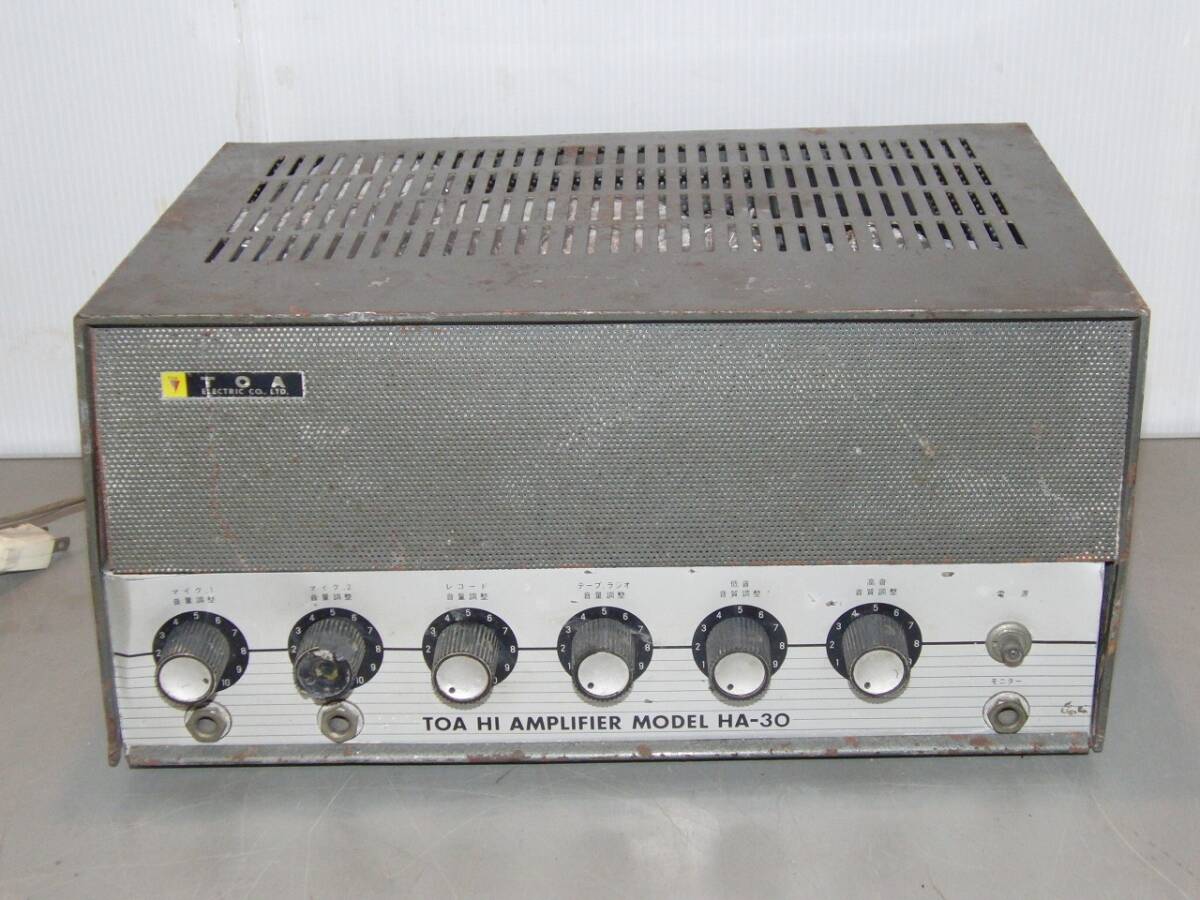 レア 昭和レトロ TOA HA-30 アンプ HI AMPLIFIER 部品取り 真空管アンプ /BM56