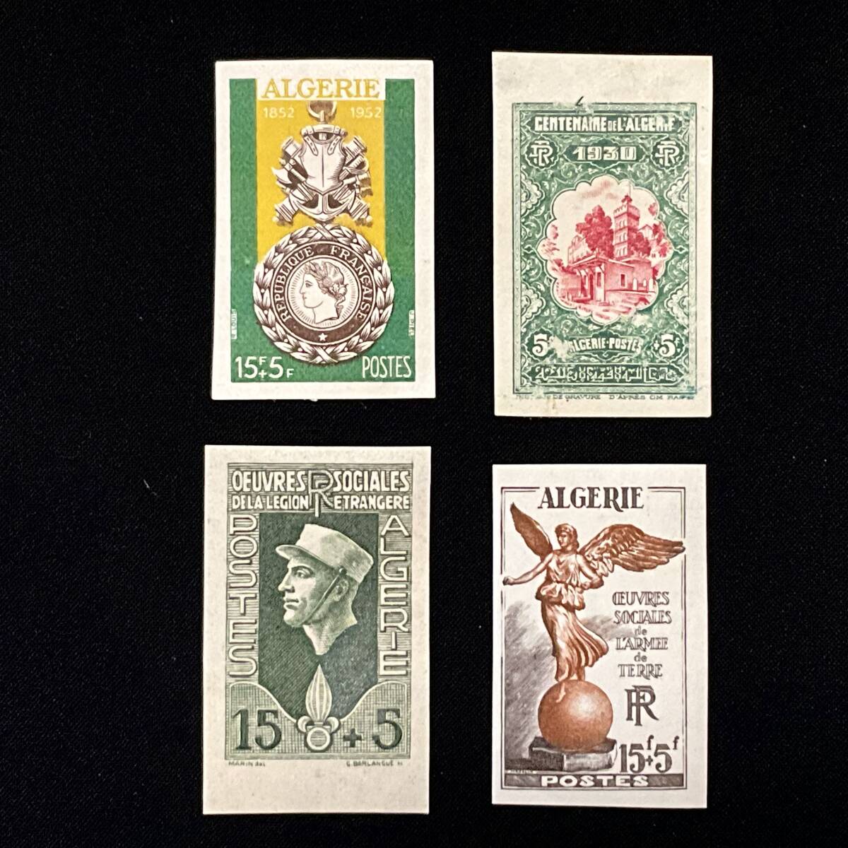 フランス領期 アルジェリア発行 各種シリーズ 切手シートによる試し刷り切手 アフリカ１９３０年〜１９５３年発行の画像1