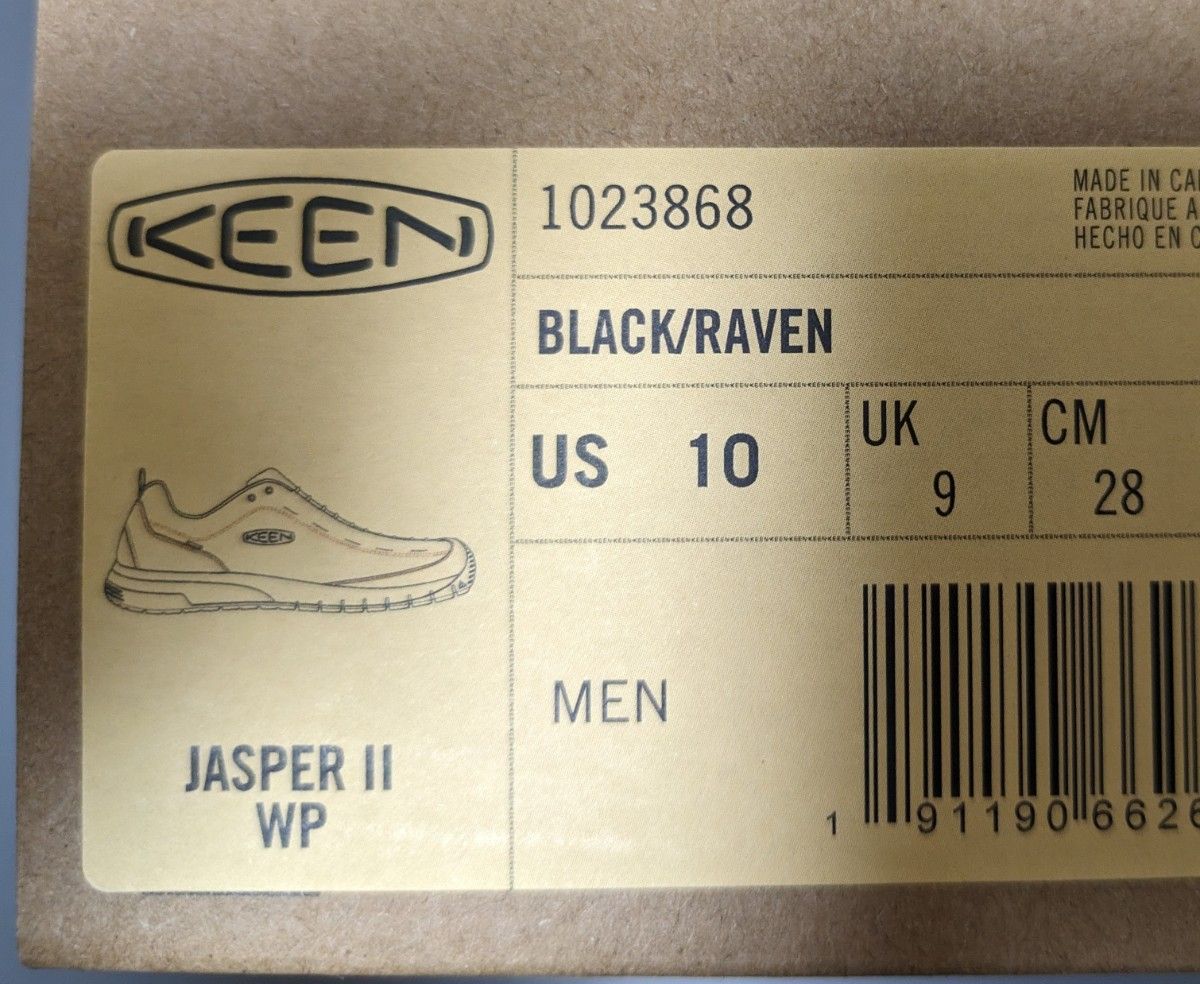 ※【新品未着用】 KEEN JASPER II WP / ジャスパー ツー ウォータープルーフ BLACK 28.0cm