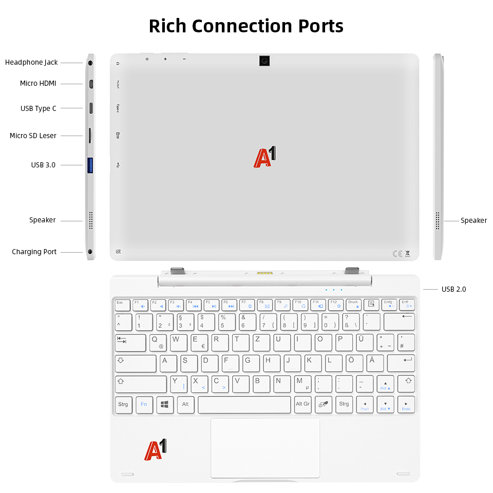 Windows 11 Coolby A1book タブレットPC ノートパソコン PC Pentium 中古品 初期化済み UK1014 小型軽量_画像8