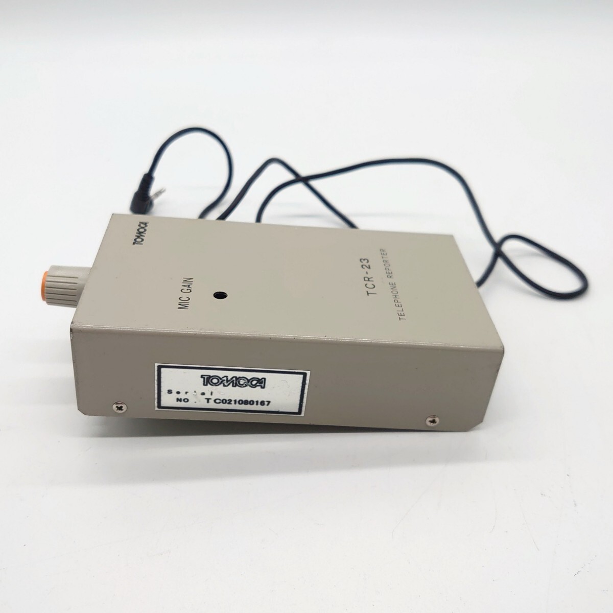 TOMOCA トモカ電気 TCR-23 テレフォンリポーター 携帯電話接続器 FM インタビューマイク ミキサー オーディオ機器 小型 ジャンク tp-24x292の画像3