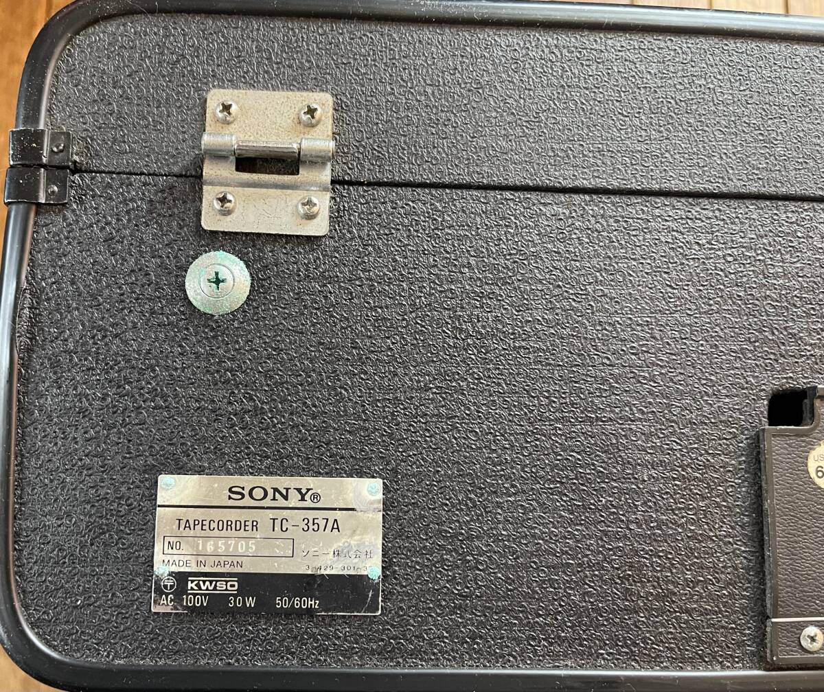 SONYソニー　TC-357A テープコーダー　60Hz 用　ジャンク品_画像4