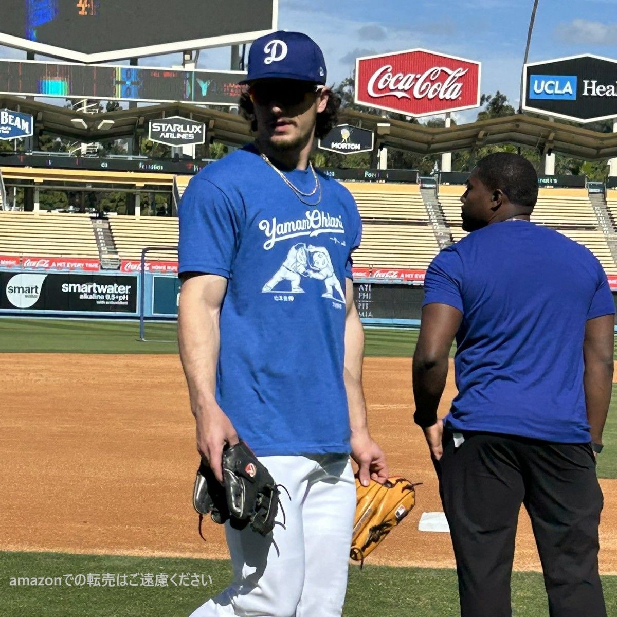 山本由伸&大谷翔平 YamamOhtani フュージョンポーズ Tシャツ RotoWear Dodgers ドジャース Mサイズ