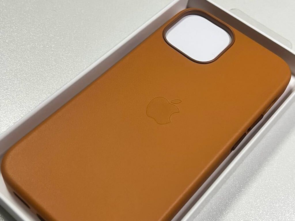 Apple 【アップル 純正 】iPhone 13 mini レザーケース・ゴールデンブラウン ★新品★の画像3