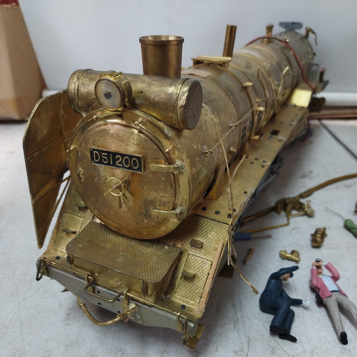 DeAGOSTINI ディアゴスティーニ 蒸気機関車 D51200 鉄道模型 真鍮 ダイキャストゴールドジャンク【100サイズ】の画像5