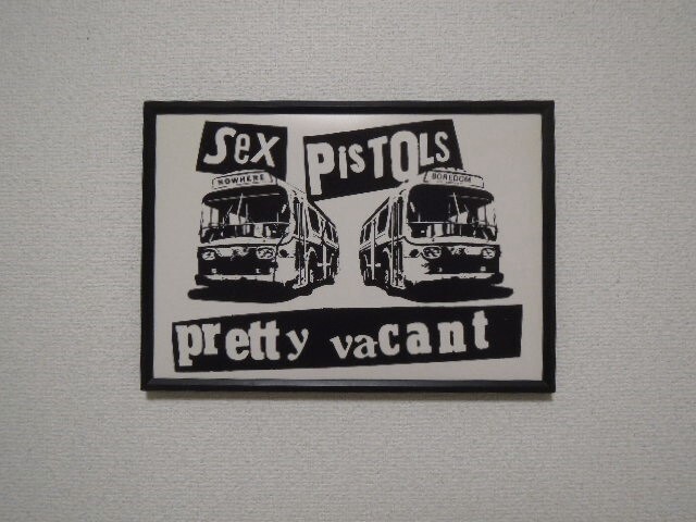 A4 額付き ポスター Sex Pistols セックスピストルズ Pretty Vacant ジェイミーリード Jamie Reid パンク ロック アート _画像4