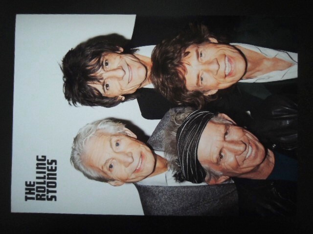 A4 額付き ポスター ローリングストーンズ The Rolling Stones ミックジャガー キースリチャーズ 集合写真 _画像1