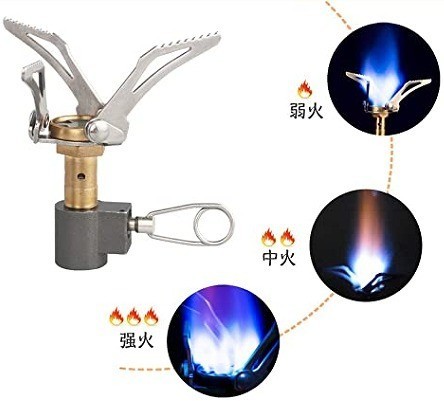 収納袋付き OD缶用 HALIN 折りたたみ式 超軽量キャンプ用 ガスストーブ 火力3000w BBQ 登山アウトドア シングルバーナー PSLPGの画像4