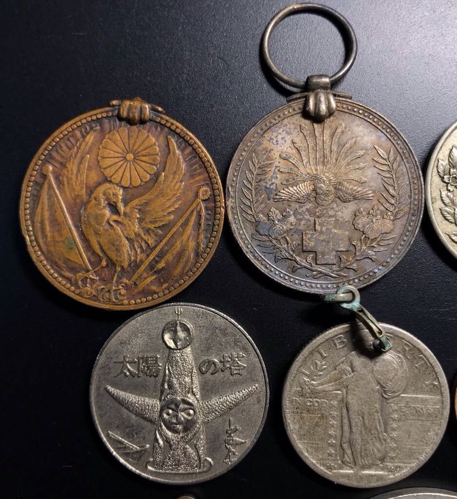 古メダル　従軍記章　赤十字　外国コイン　いろいろまとめ　17-11_画像3