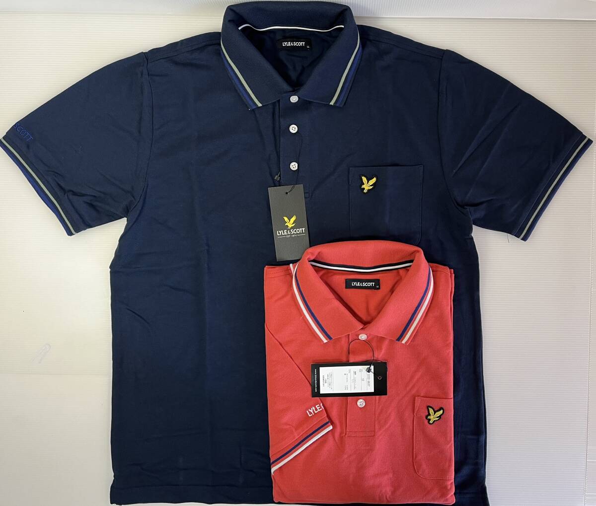2 point together! new goods Lyle & Scott Golf wear polo-shirt with short sleeves 2232-6637 LL size 