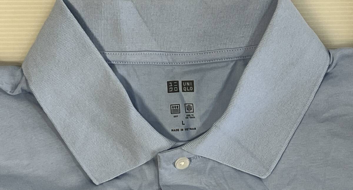 新品　5枚まとめて！　UNIQLO/ユニクロ　エアリズム　ポロシャツ(半袖）　サイズL　　吸汗速乾/ひんやり冷感/ポケット付_画像7