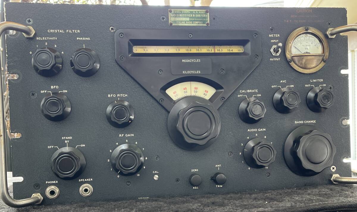 希少！ マニア必見！  COLLINS/コリンズ  RADIO RECEIVER R388/URR  US ARMY  無線機   電源コード不良  の画像2