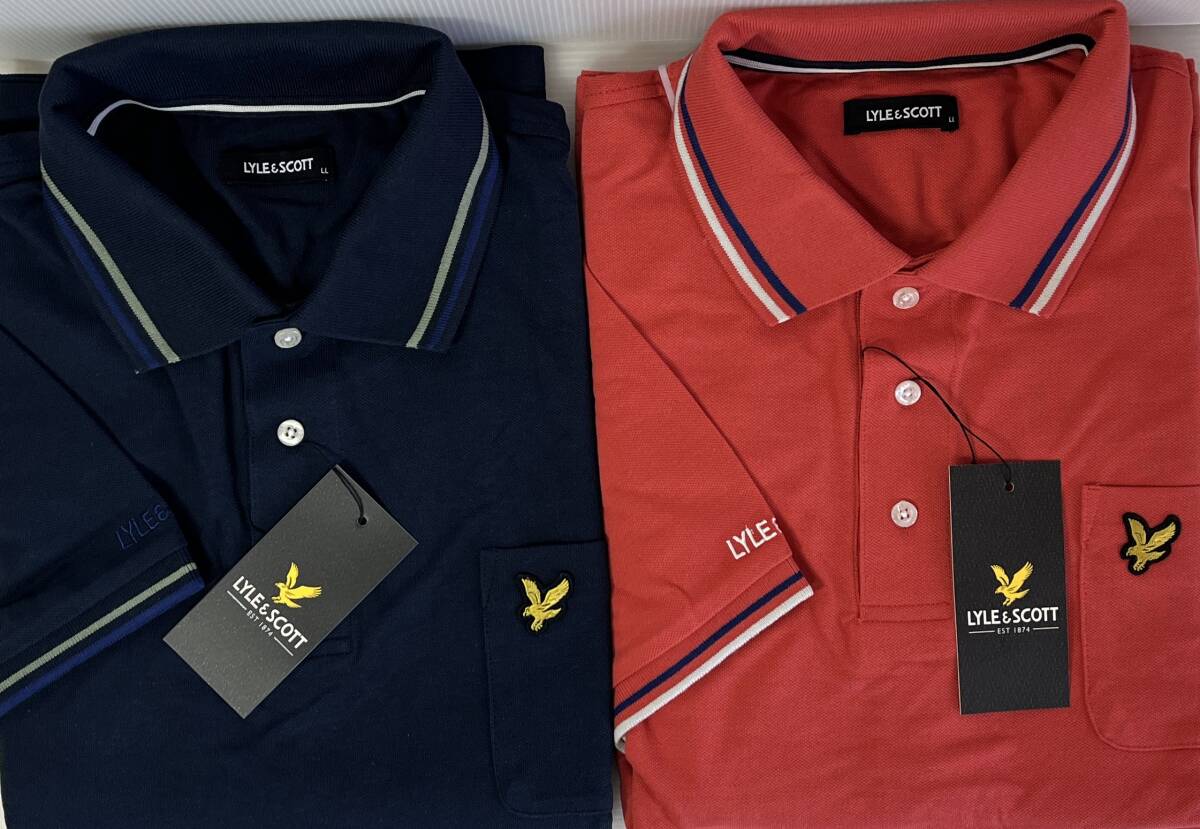 2 point together! new goods Lyle & Scott Golf wear polo-shirt with short sleeves 2232-6637 LL size 