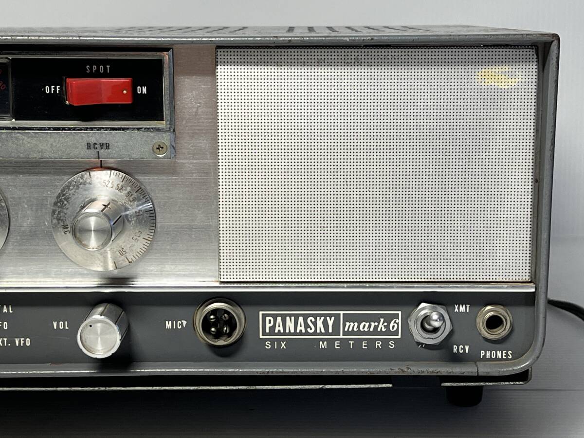 NISSIN PANASKY mark6  アマチュア無線トランシーバー 取付ステ/電源コード付  通電確認OK  ジャンク扱いの画像4