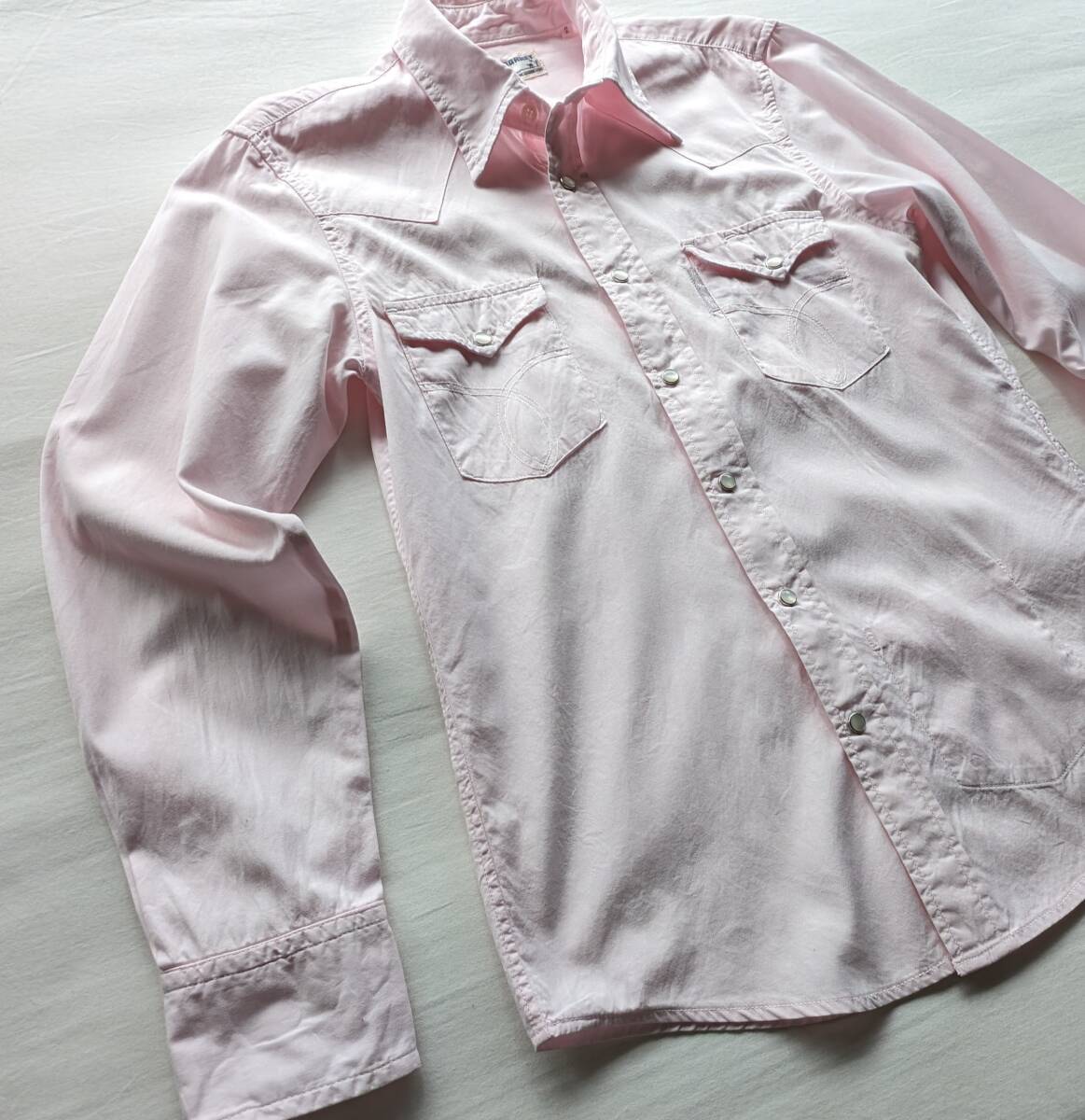 送料無料 HOLLYWOOD RANCH MARKET ピンク ウエスタンシャツ ワークシャツ スタッシュ ポケット ハリウッドランチマーケット 聖林公司 HRMの画像3