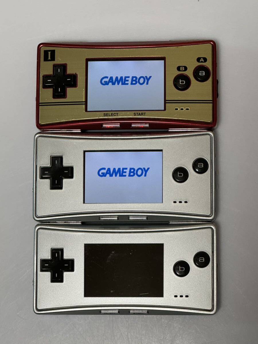  Game Boy Micro 3 pcs. set operation goods ~ with defect goods ~ junk free shipping 