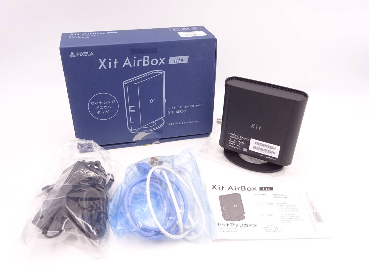 AA1531/未使用 ピクセラ サイト エアーボックス ライト XIT-AIR50/箱 取説 付/PIXELA Xit AirBox lite ワイヤレステレビチューナー 保管品_画像1