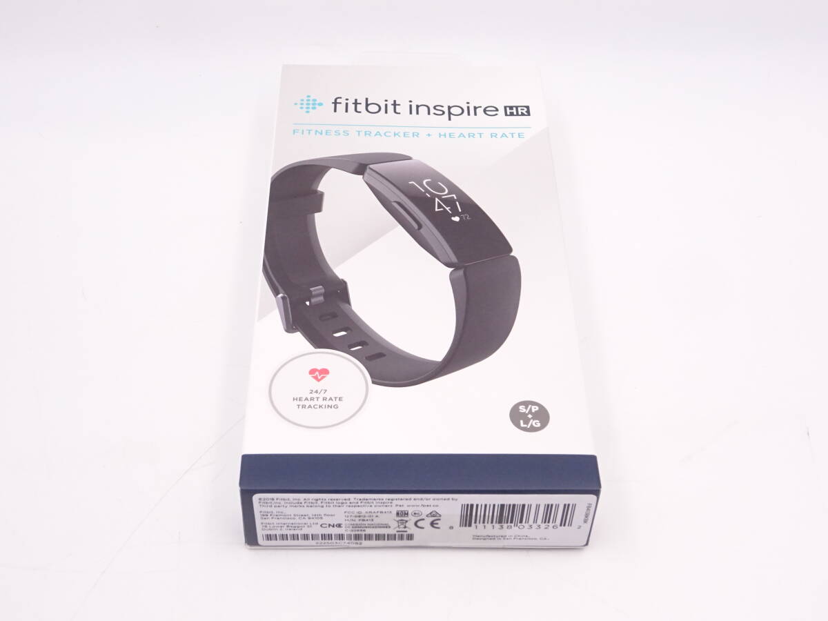 AA1532/新品 未開封 フィットビット インスパイア HR スマートウォッチ/fitbit inspire ブラック 箱 付/保管品_画像2