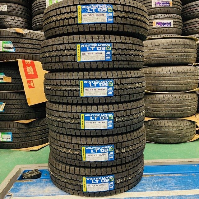 ◎ダンロップ ウィンターマックス LT03 185/75R15 106/104L 2021年製 未使用品 6本 苫小牧店～店頭引取可能◎_画像1