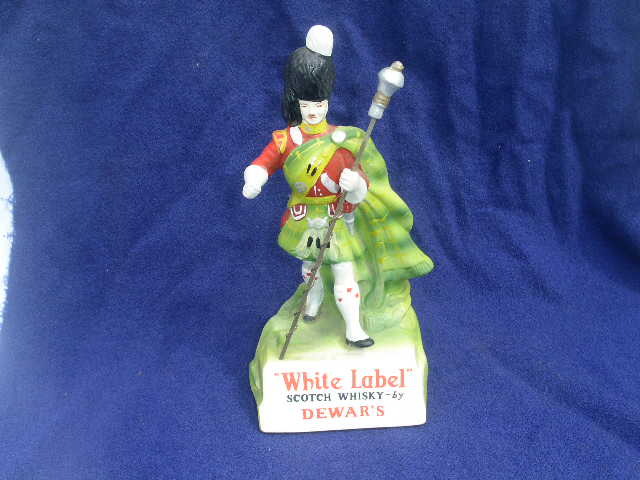 * retro * White Label white label Scotch whisky ceramics doll f. gear ( Vintage * antique * interior 