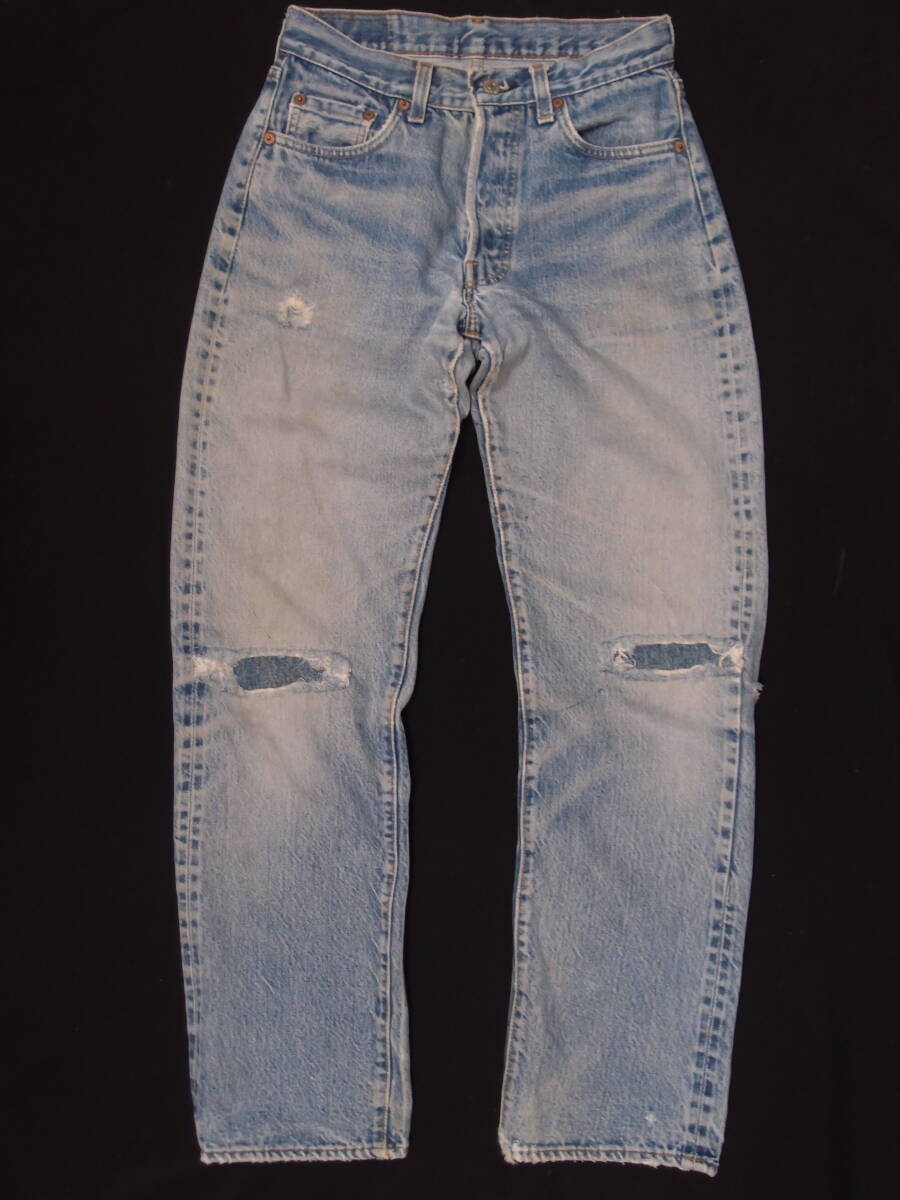 ◆古着卸USA■赤耳☆リーバイス501★★★w29　Levi's トップボタン裏524　　オリジナル　ビンテージ　 アメリカ直輸入 ヒゲ　ダメージ_画像1