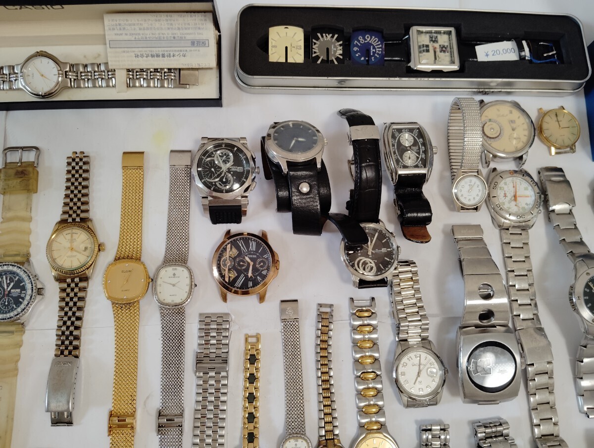 腕時計122本大量まとめSORDI ERMANNO CASIO CLOCHE TIME CLUB ANDRE MOUCHE SWISS MADE FOSSIL DIESEL WINDS BMW KEITHVALLER の画像3