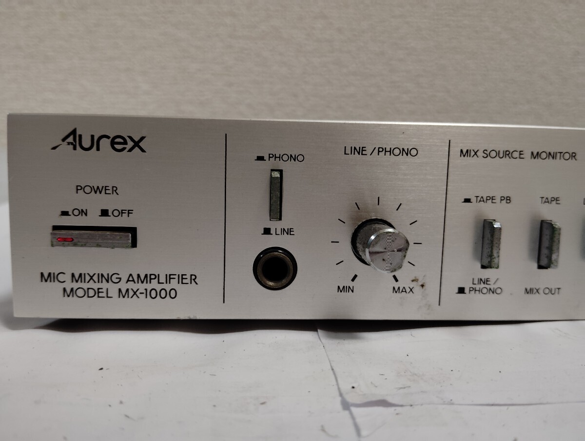 オーレックス　Aurex MX-1000　マイクミキシングアンプ　ジャンク品　現状販売_画像2