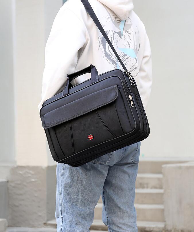 機能的 ビジネスバッグ ショルダーバッグ メンズ 鞄 通勤 ポケット多 撥水 軽量 多機能 ブリーフケース A 新品 ブラック_画像8