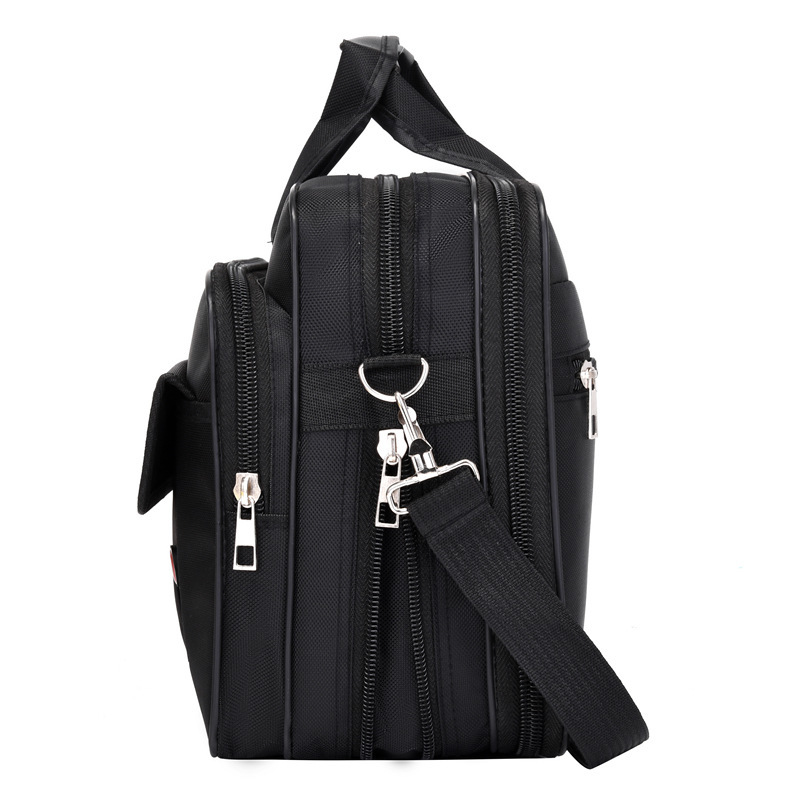 機能的 ビジネスバッグ ショルダーバッグ メンズ 鞄 通勤 ポケット多 撥水 軽量 多機能 ブリーフケース A 新品 ブラック_画像3