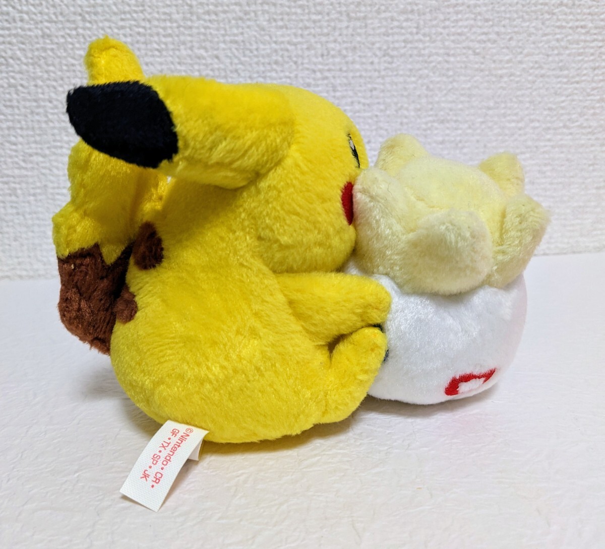 【激レア！美品】TOMY ポケットモンスター ポケモン ぬいぐるみ 初期 ピカチュウ トゲピー 当時物 レトロ 1995年 頃_画像3