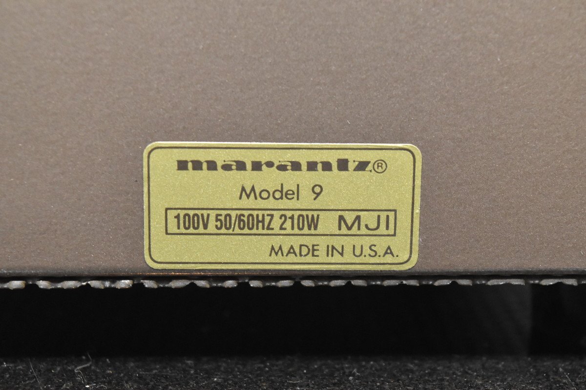 【送料無料!!】marantz マランツ MODEL 9 真空管 モノラルパワーアンプの画像8