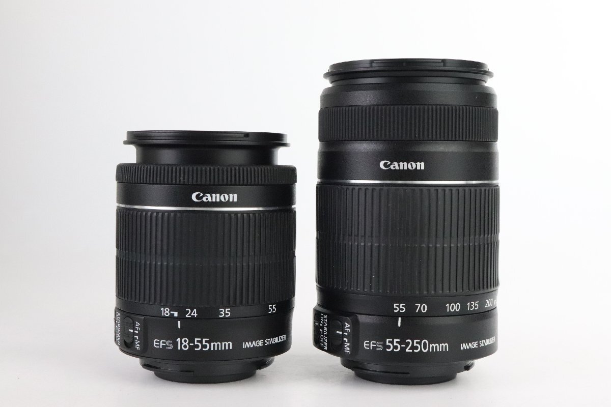 Canon キヤノン EOS Kiss X7 デジタル一眼 + Zoom EF-S 18-55mm 3.5-5.6 IS STM + 55-250mm 4-5.6 IS II ダブルレンズキット【難あり品】の画像8