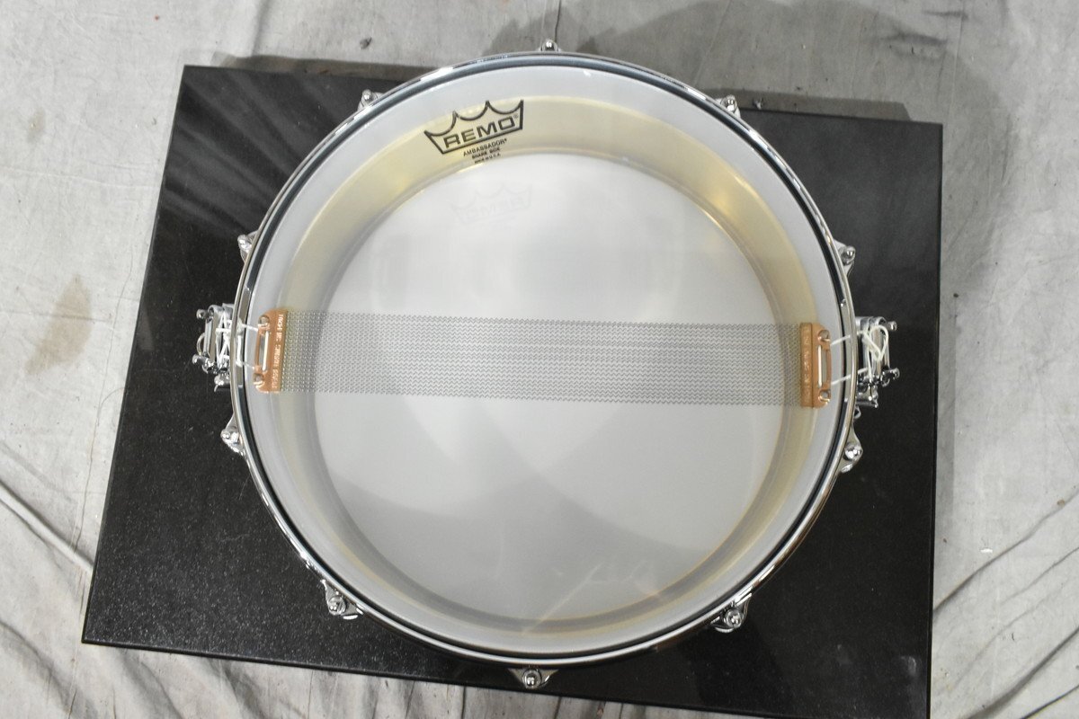 Pearl/パール スネアドラム FREE FLOATING SYSTEM SNARE DRUM Brass Shell 14インチの画像7