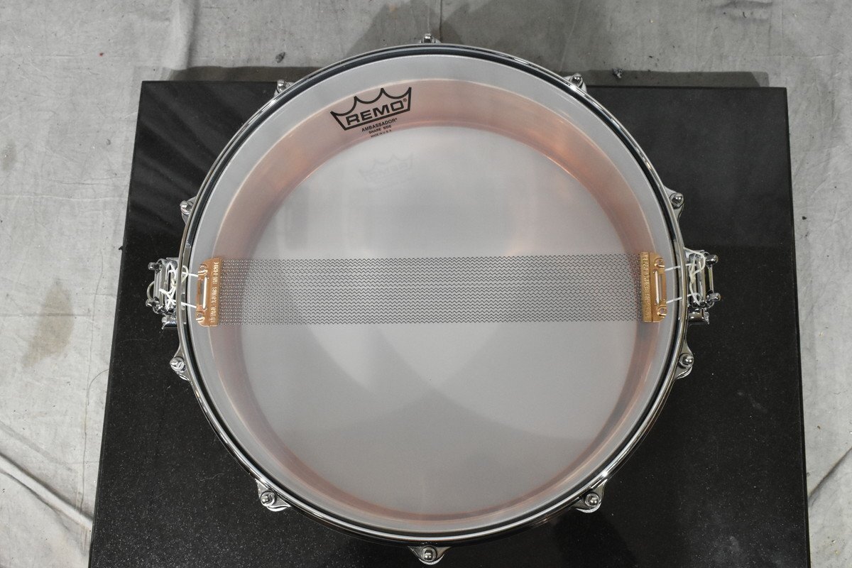 Pearl/パール スネアドラム FREE FLOATING SYSTEM SNARE DRUM Cooper Shell 14インチの画像7