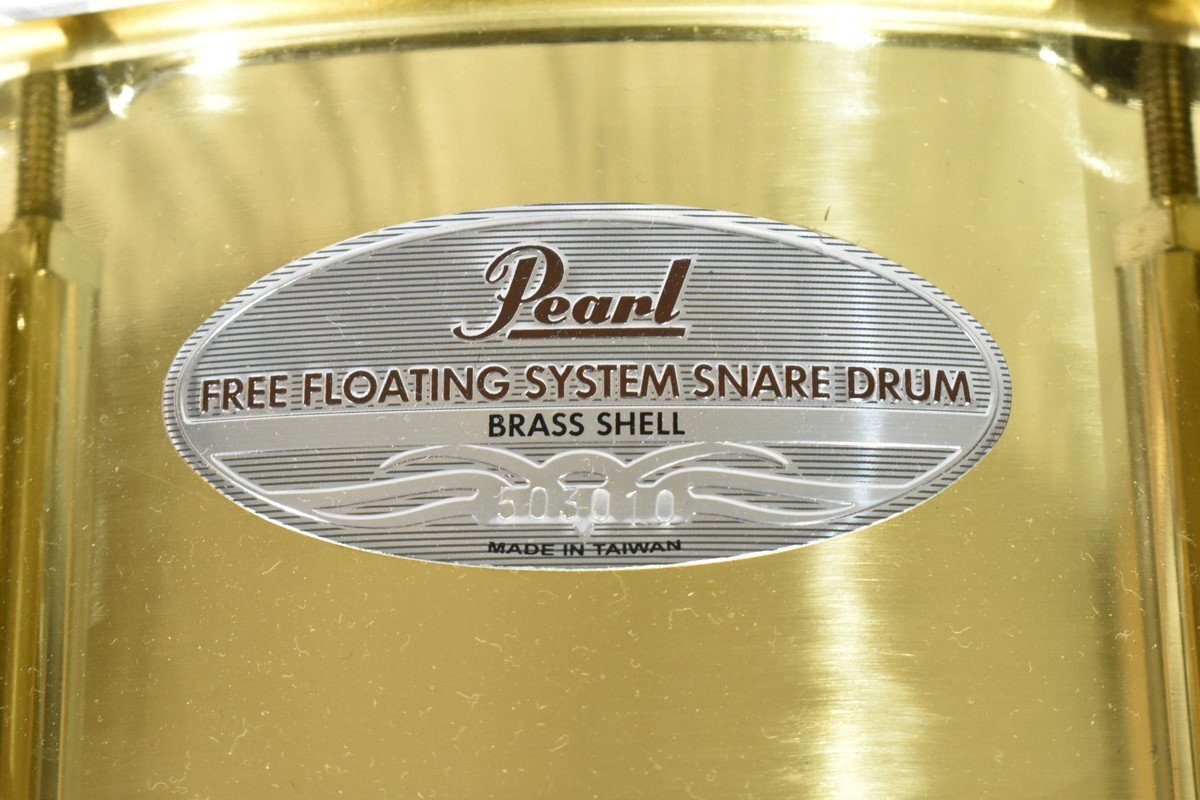 Pearl/パール スネアドラム FREE FLOATING SYSTEM SNARE DRUM Brass Shell 14インチの画像5