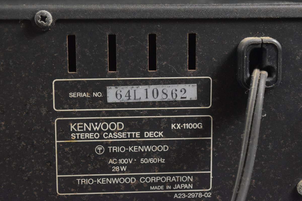 KENWOOD ケンウッド KX-1100G カセットデッキ【現状渡し品】★F_画像6