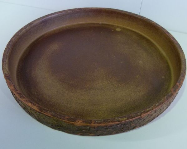 [IM] 鉢受け皿　陶器　大皿　平皿　深皿　直径約44.5ｃｍ　重量約5ｋｇ_画像2