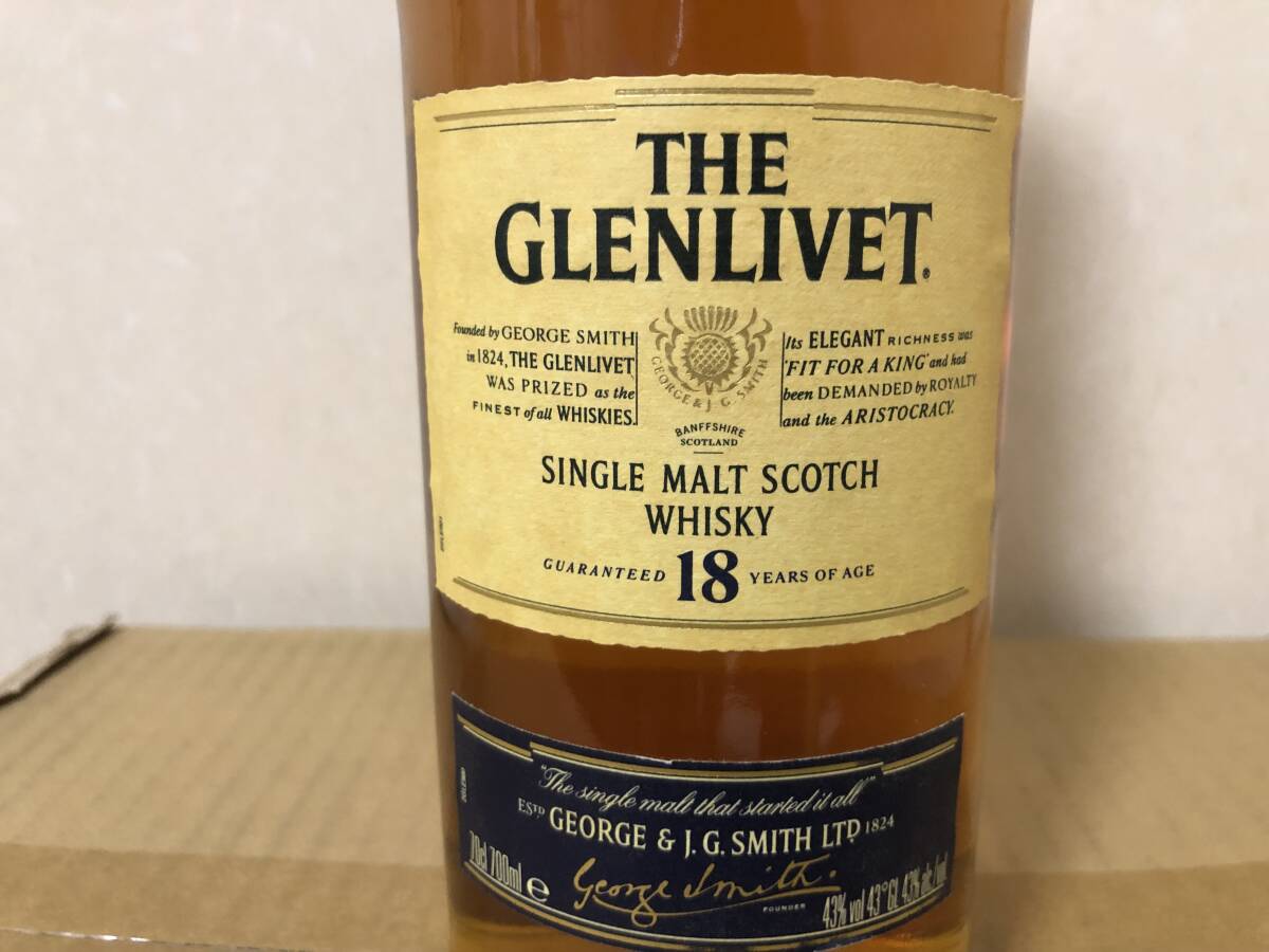 ザ・グレンリヴェット 18年 旧ボトル／43% 700ml THE GLENLIVET 18 YEARS OF AGEの画像3