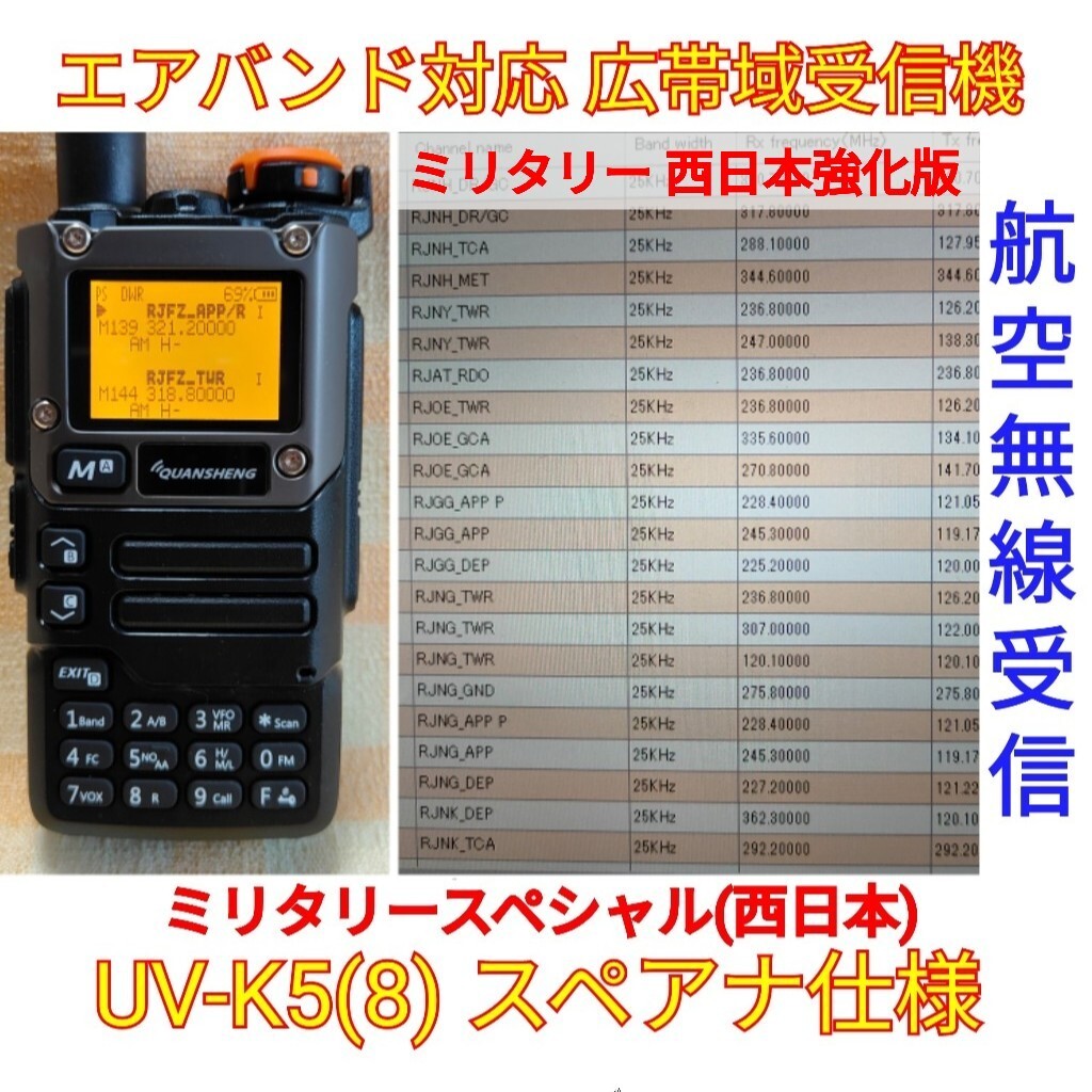 ミリタリー西日本】UV-K5(8) 広帯域受信機 未使用新品 エアバンドメモリ登録済 スペアナ 周波数拡張 日本語簡易取説 (UV-K5 上位機)|Yahoo!フリマ(旧PayPayフリマ) ミリタリー西日本】UV-K5(8) 広帯域受信機 未使用新品 エアバンドメモリ登録済 スペアナ 周波数拡張 日本語簡易取説 (UV-K5 上位機)|Yahoo!フリマ(旧PayPayフリマ)